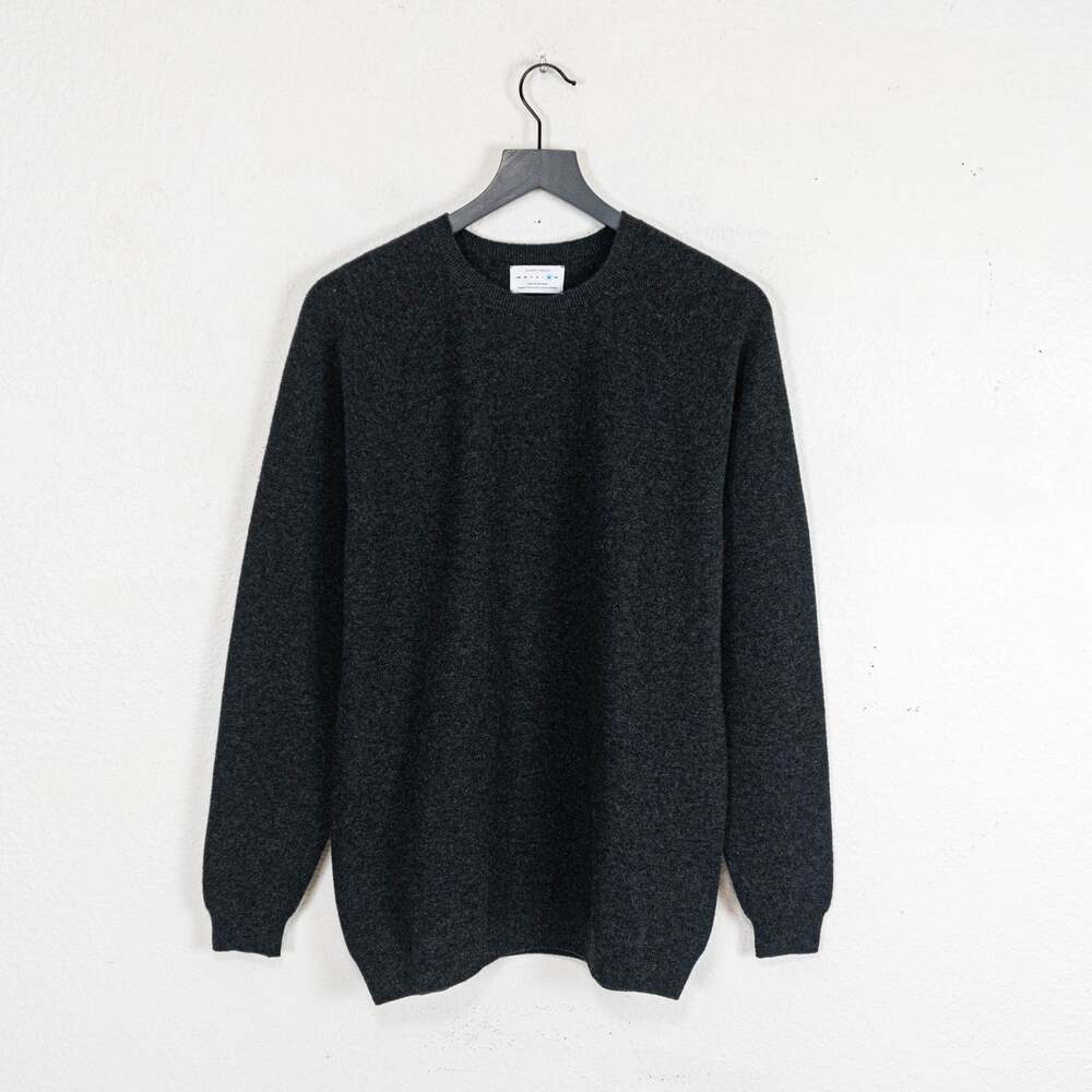 OLIVER CHARLES Merino Khullu All Season Crew Neck Sweater Charcoal